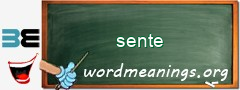 WordMeaning blackboard for sente